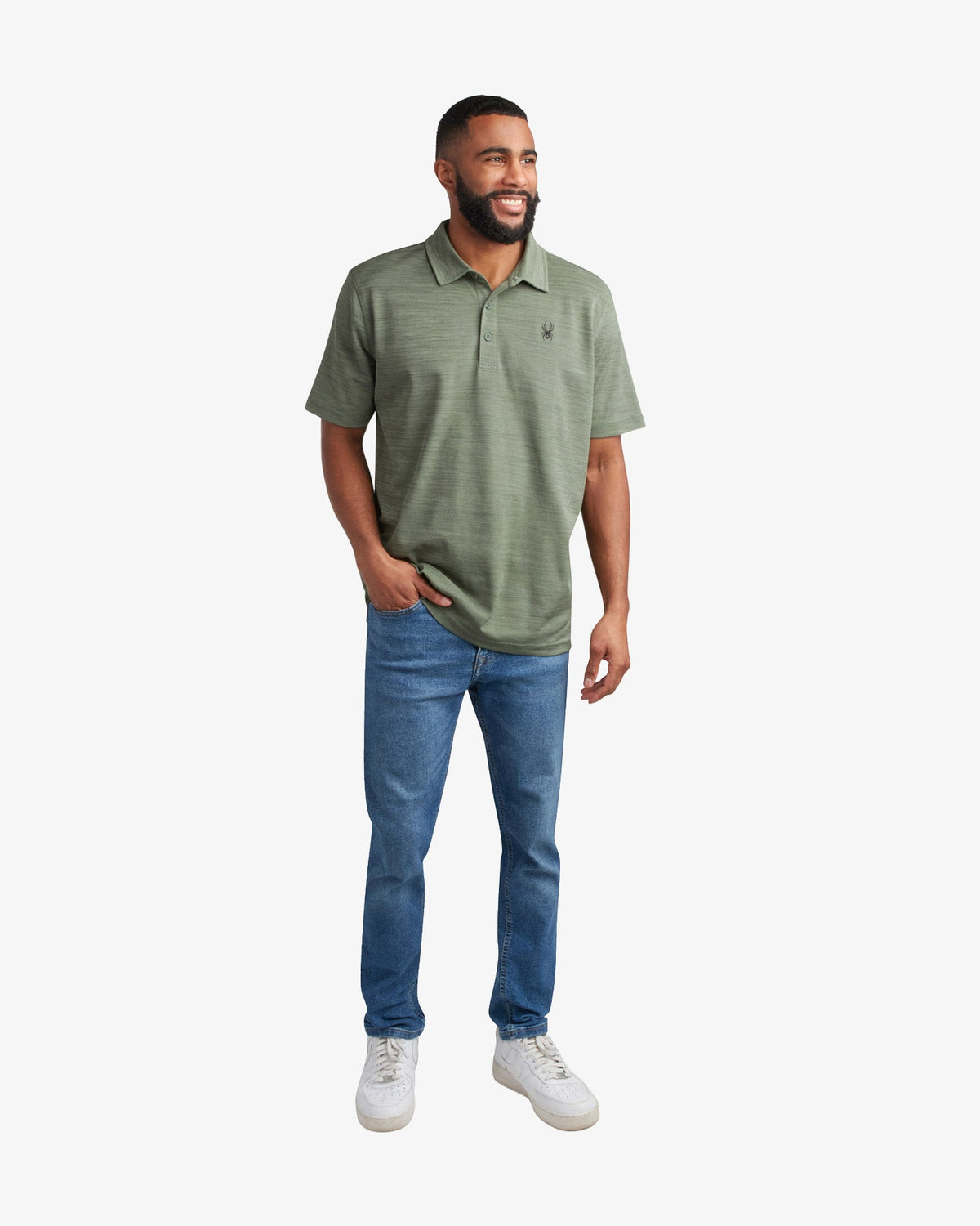 Men's Short Sleeve Tech Polo - Spruce Green | Spyder Tops