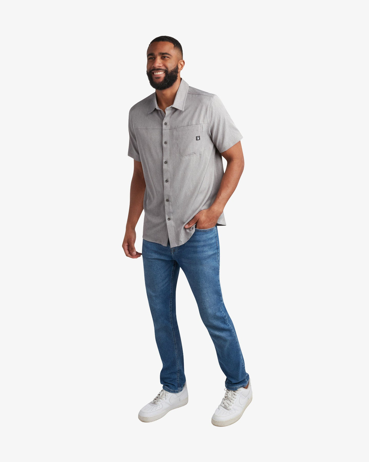 Men's Short Sleeve Mini Stripe Polo - Gray | Spyder Tops
