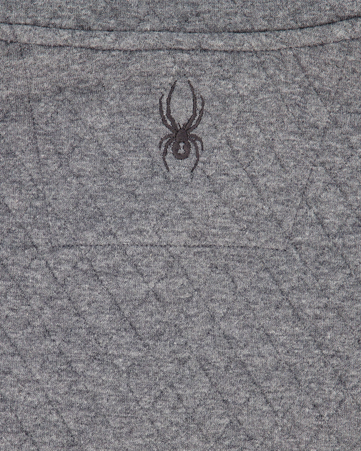 Men's Diamond Quilt Quarter Zip - Gray | Spyder Sweatshirt
