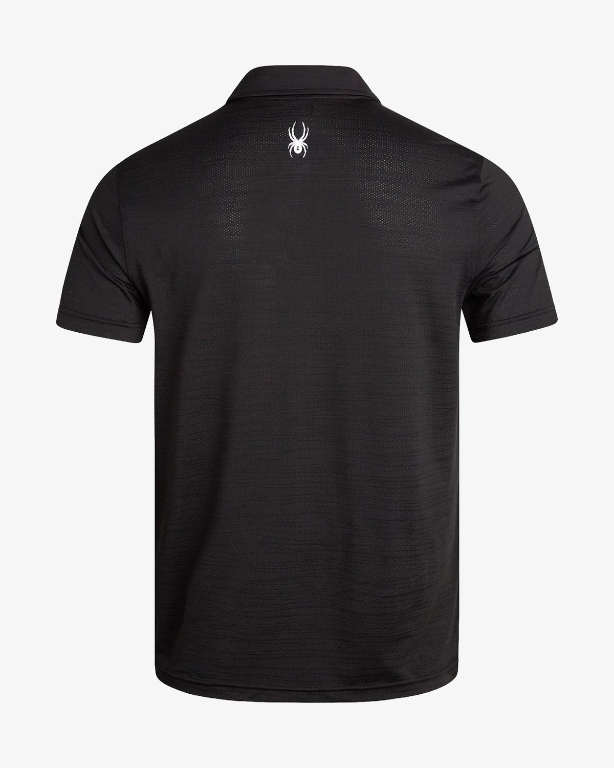 Men's Short Sleeve Jacquard Polo - Black | Spyder Tops