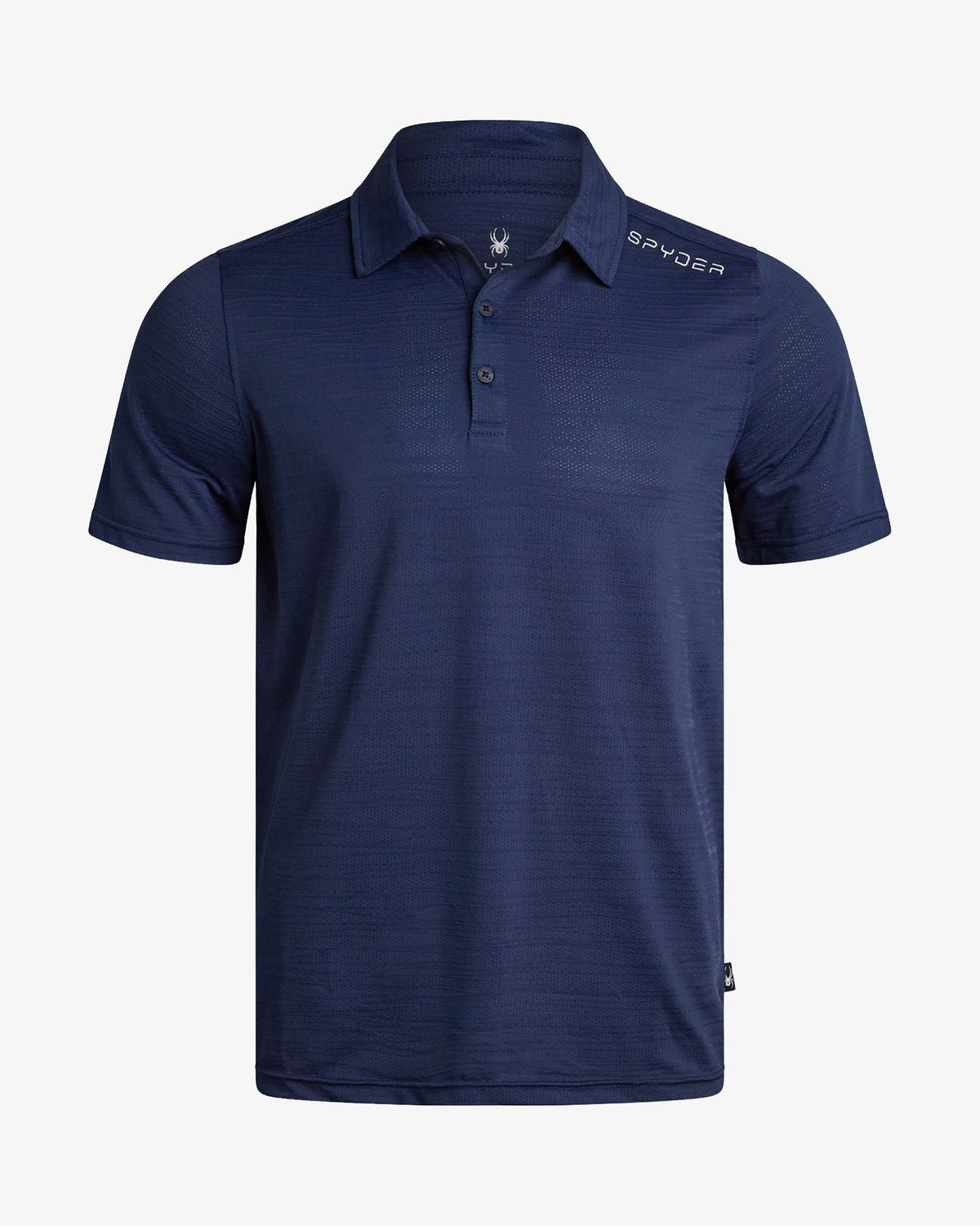 Men's Short Sleeve Jacquard Polo - Navy | Spyder Tops