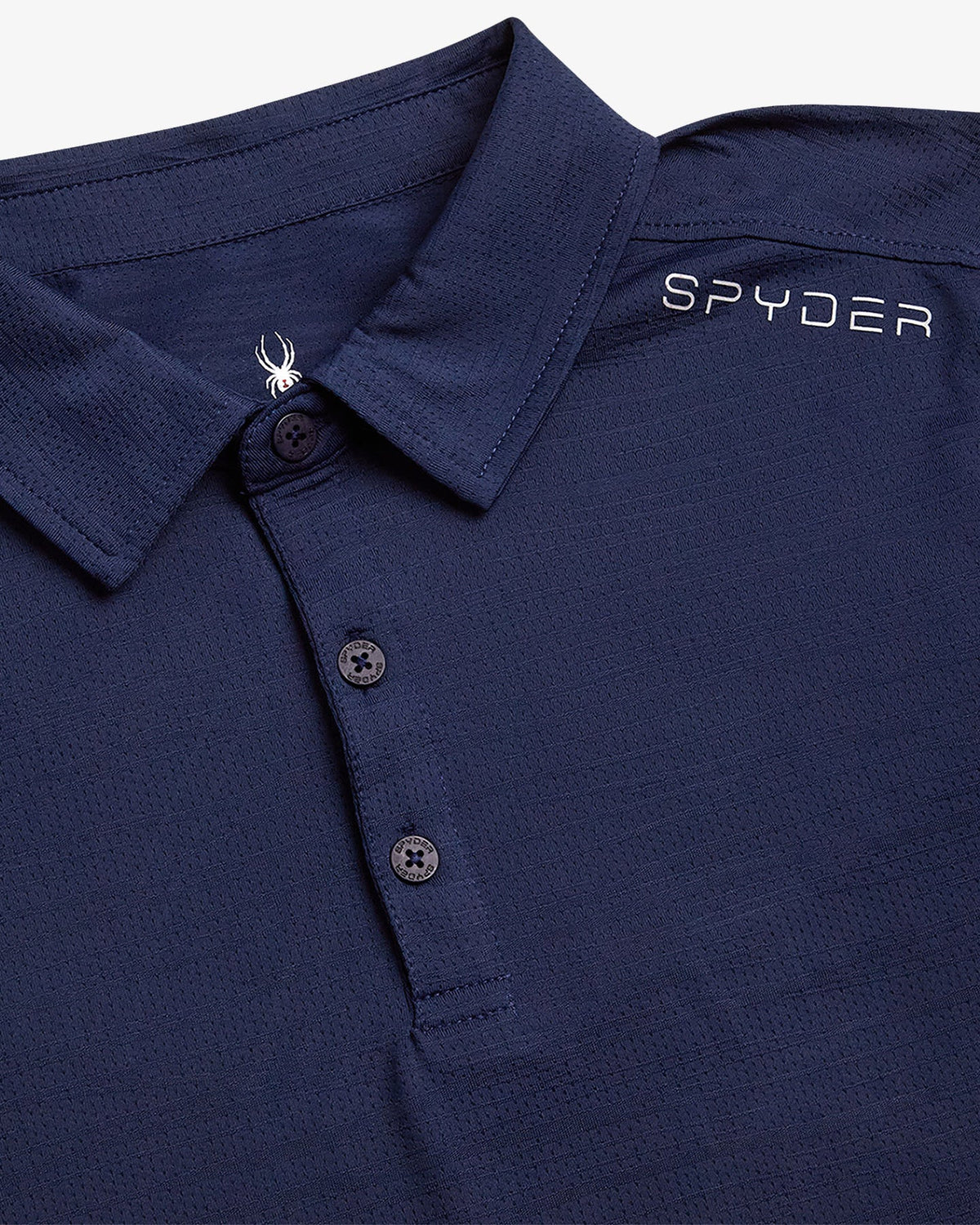 Men's Short Sleeve Jacquard Polo - Navy | Spyder Tops