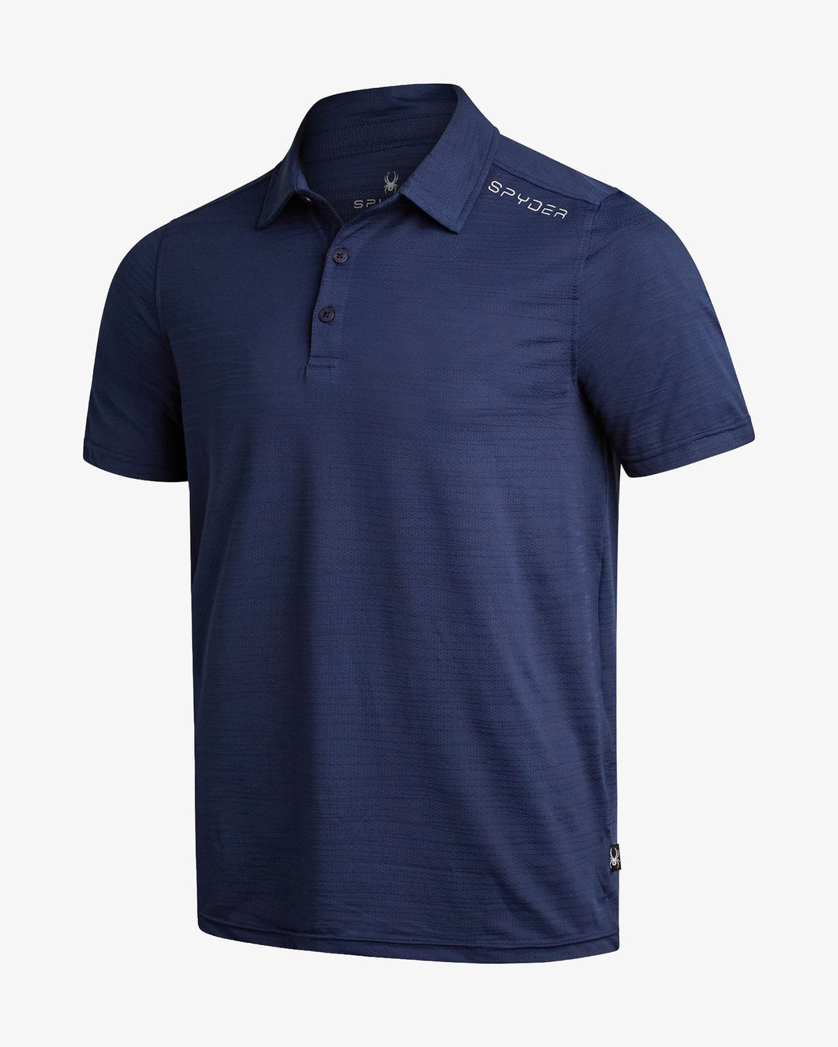 Men's Short Sleeve Jacquard Polo - Navy | Spyder Tops