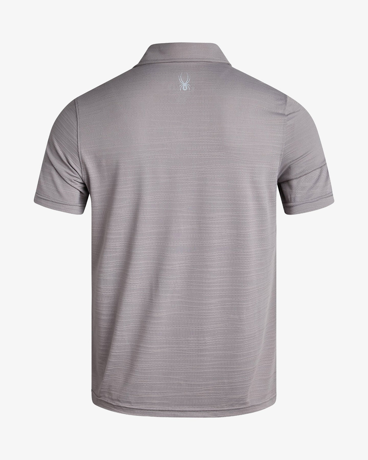 Men's Short Sleeve Jacquard Polo - Pewter | Spyder Tops