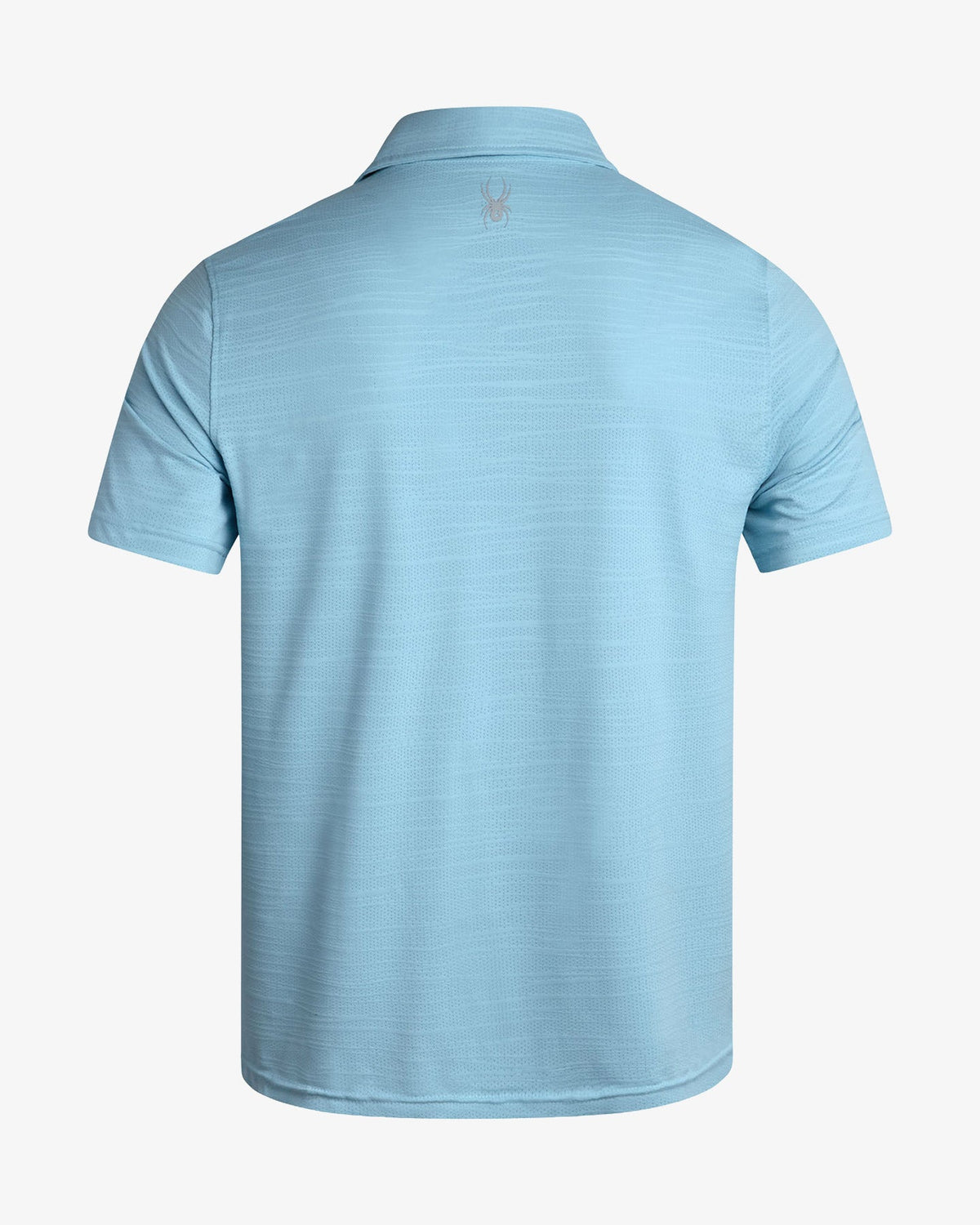 Men's Short Sleeve Jacquard Polo - Sky Blue | Spyder Tops