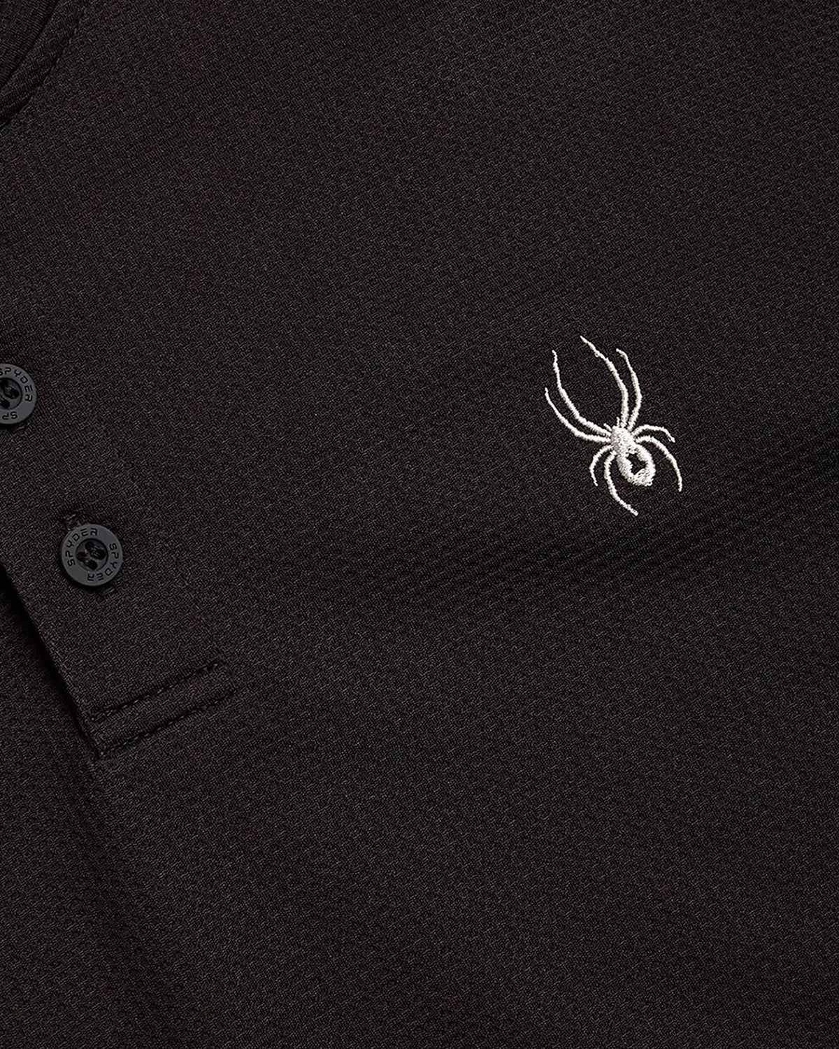 Men's Long Sleeve Thermal Henley - Black | Spyder Tops