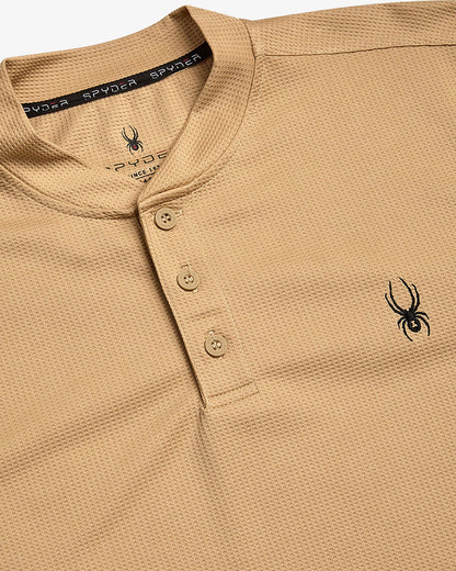 Men's Long Sleeve Thermal Henley - Sand | Spyder Tops
