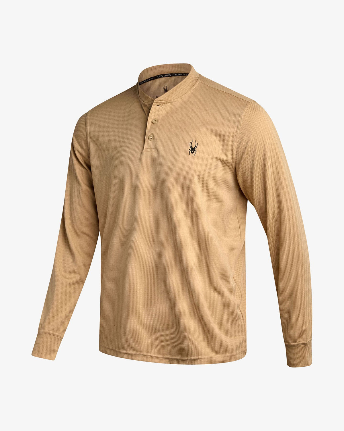 Men's Long Sleeve Thermal Henley - Sand | Spyder Tops