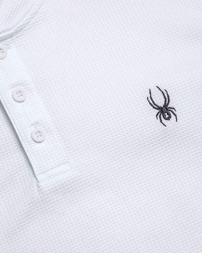 Men's Long Sleeve Thermal Henley - White | Spyder Tops