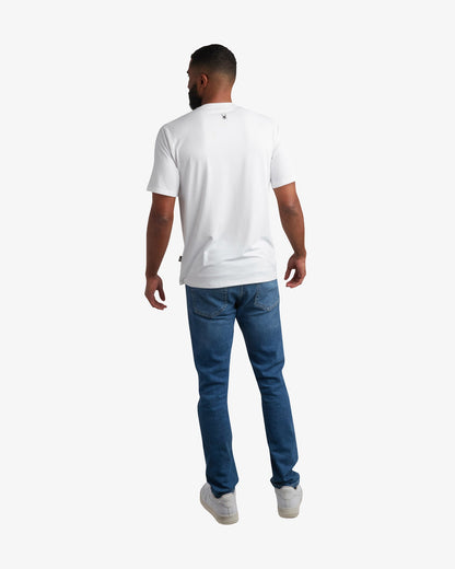 Men's Short Sleeve Wordmark Tee - White | Spyder Tops