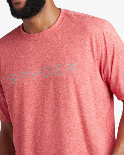 Men's Short Sleeve Wordmark Tee - Spyder Red | Spyder Tops