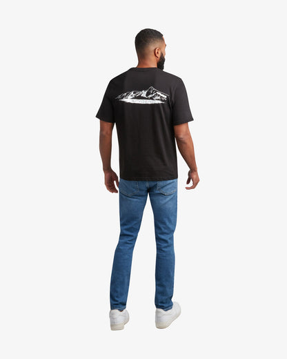Men's Short Sleeve Mountain Tee - Black | Spyder Tops