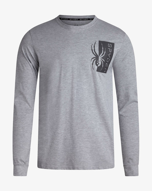 Men's Split Logo Long Sleeve - Heather Gray | Spyder Tops