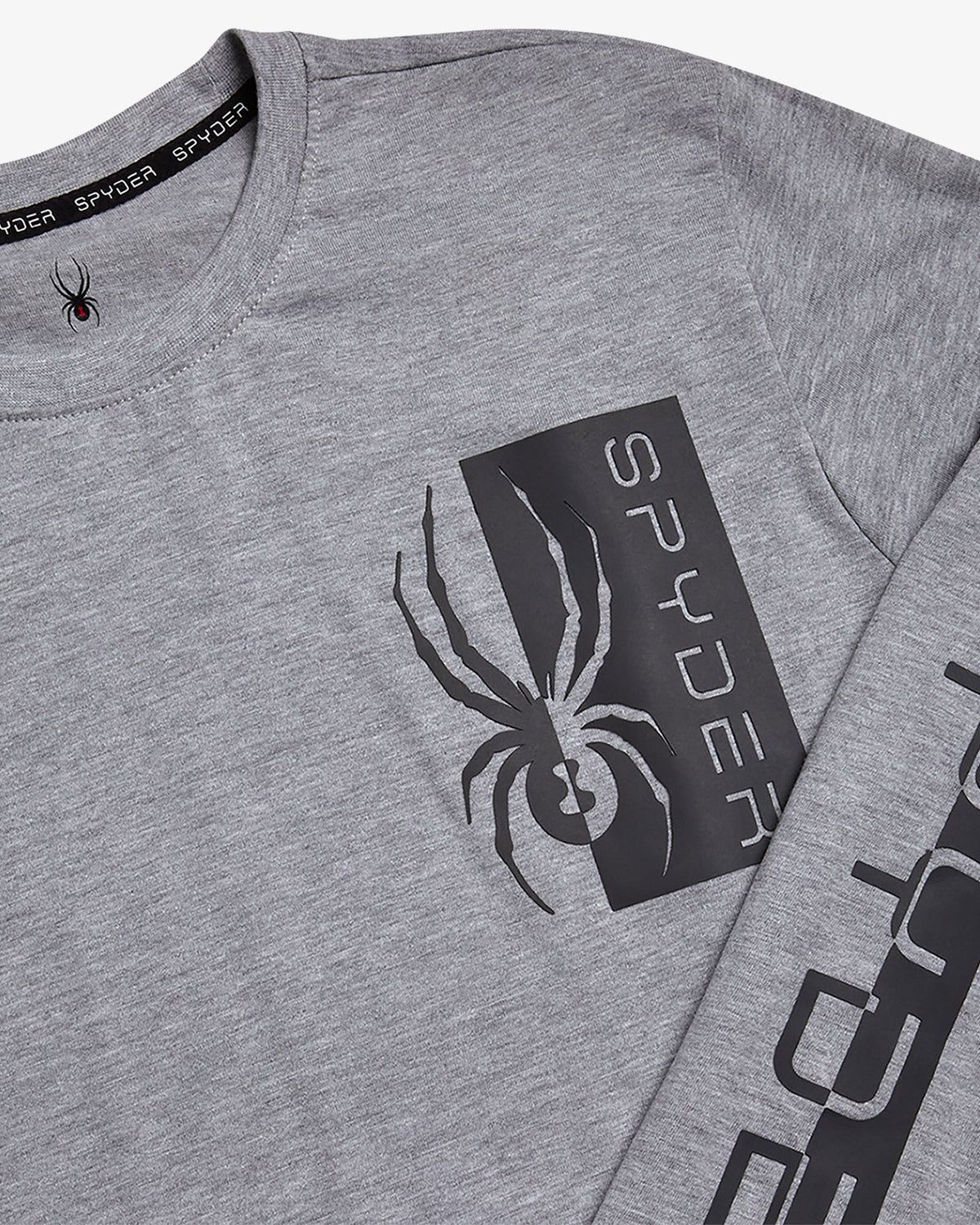 Men's Split Logo Long Sleeve - Heather Gray | Spyder Tops