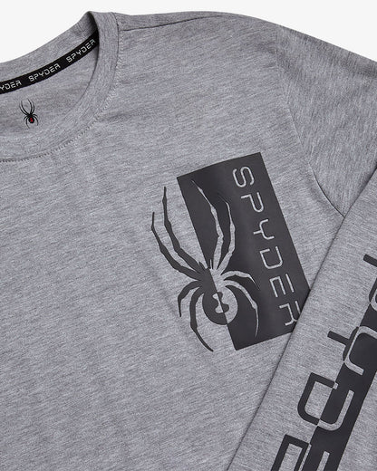 Men's Split Logo Long Sleeve - Heather Gray | Spyder Tops
