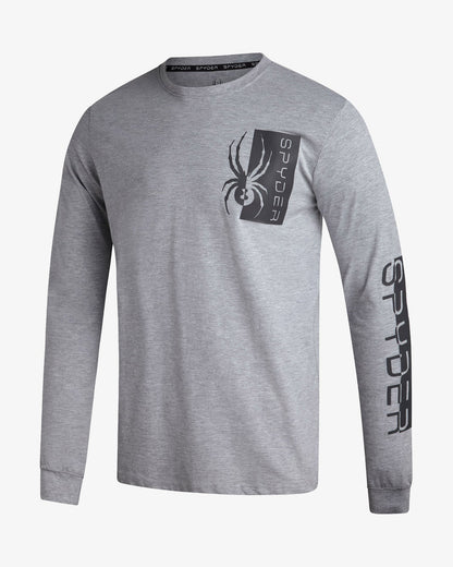 Men's Split Logo Long Sleeve - Heather Gray | Spyder Tops