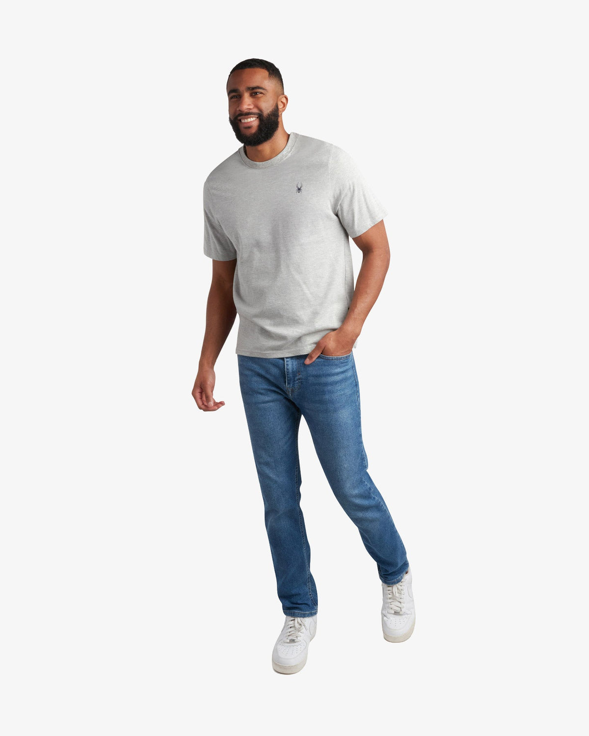 Men's Short Sleeve Mountain Tee - Heather Gray | Spyder Tops