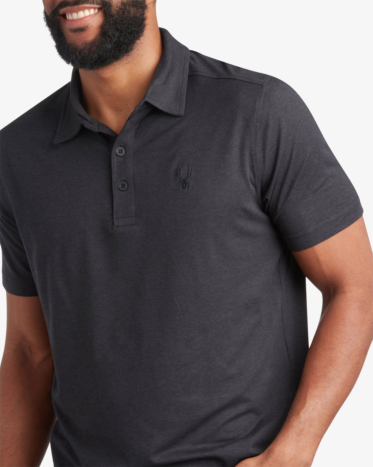 Men's Short Sleeve Jersey Polo - Black | Spyder Tops