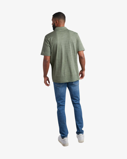 Men's Short Sleeve Tech Polo - Spruce Green | Spyder Tops