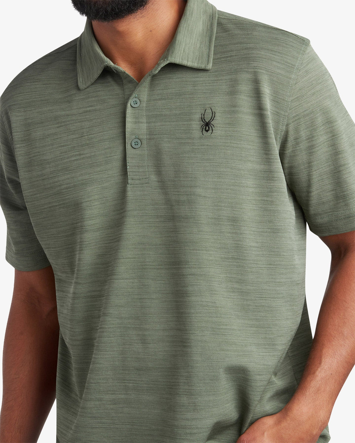 Men's Short Sleeve Tech Polo - Spruce Green | Spyder Tops