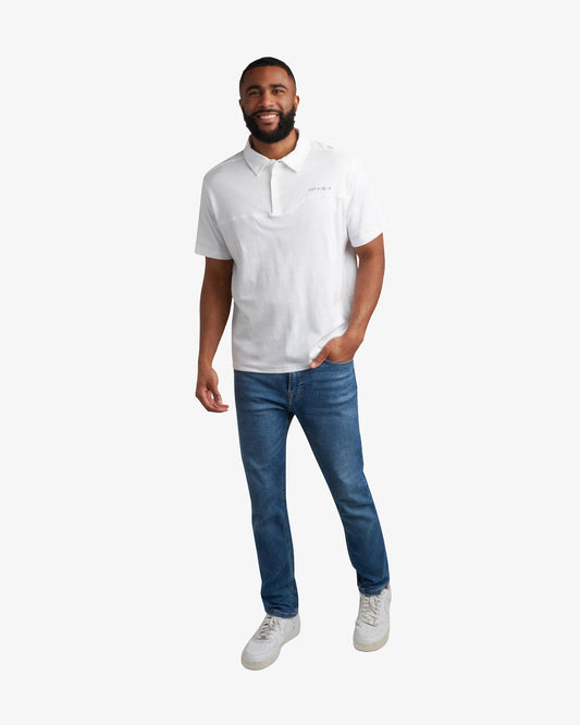 Men's Short Sleeve Interlock Polo - White | Spyder Tops