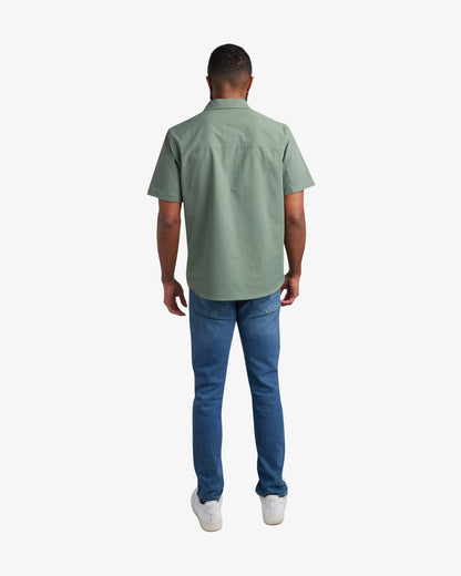 Men's Short Sleeve Ripstop Polo - Spruce Green | Spyder Tops