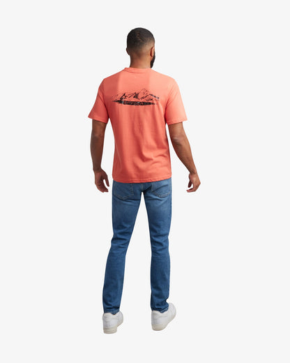 Men's Short Sleeve Mountain Tee - Burnt Orange | Spyder Tops