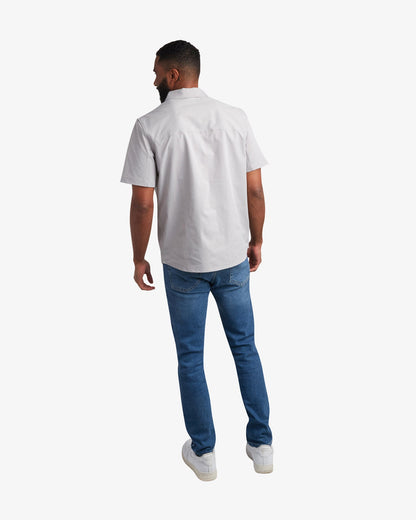 Men's Short Sleeve Ripstop Polo - Pewter | Spyder Tops