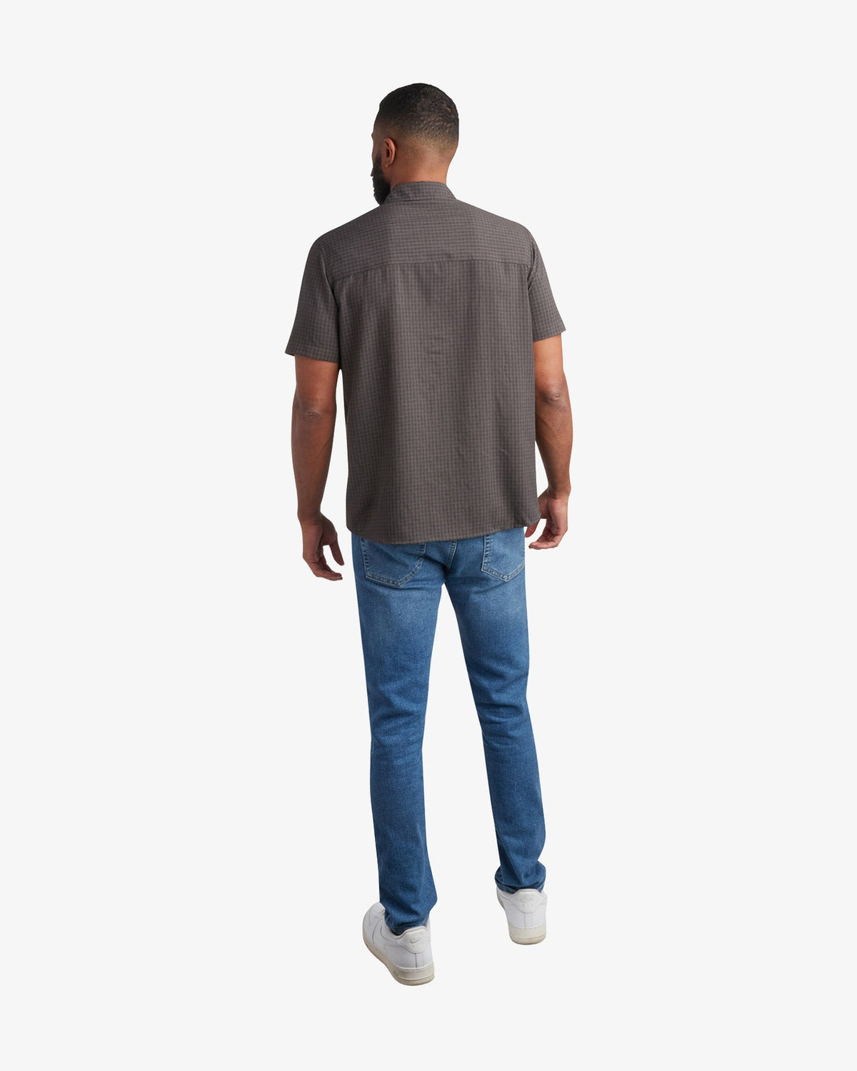 Men's Short Sleeve Mini Check Polo - Heather Black | Spyder Tops