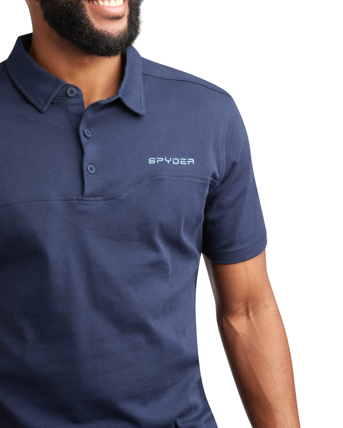 Men's Short Sleeve Interlock Polo - Navy | Spyder Tops