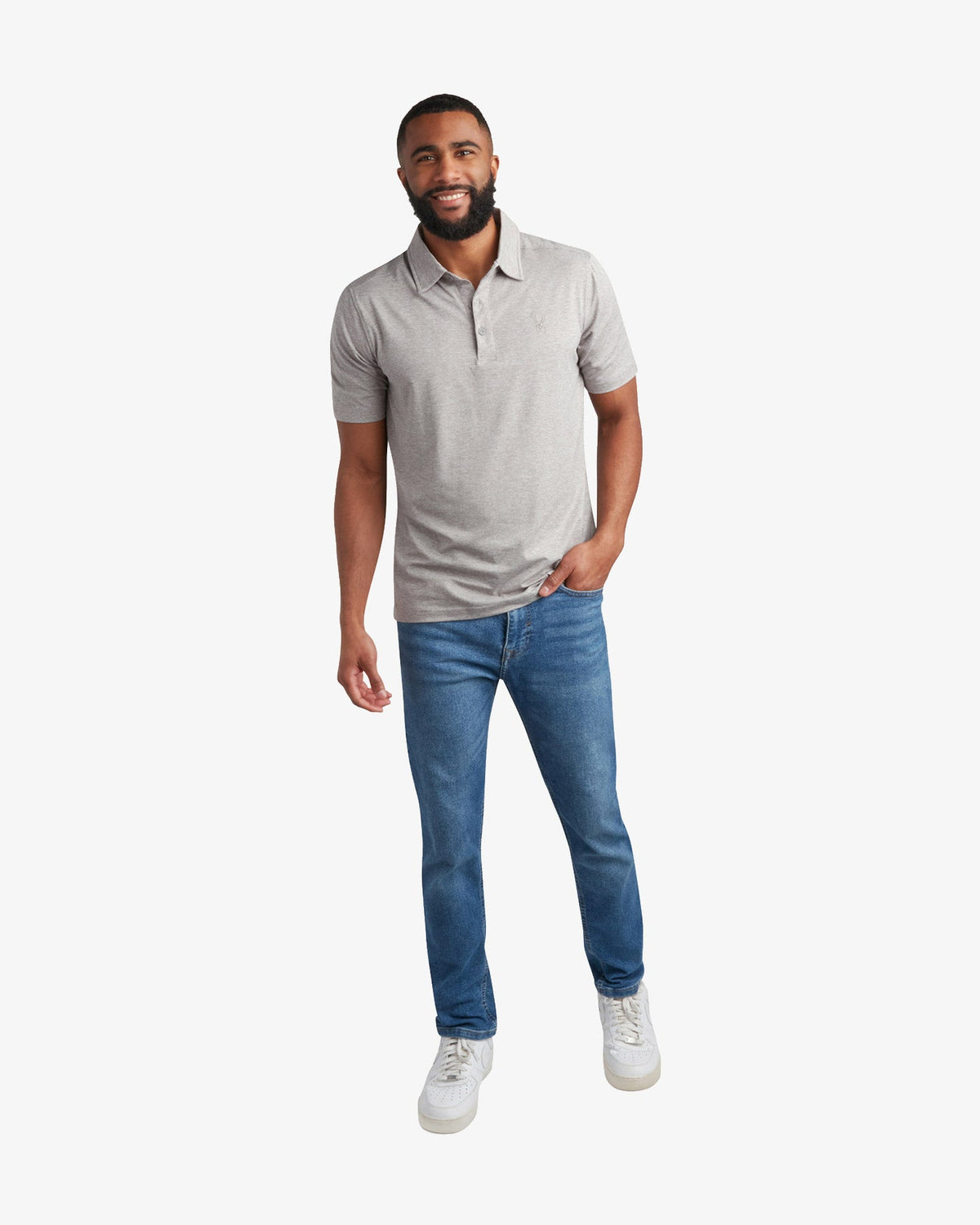 Men's Short Sleeve Jersey Polo - Heather Gray | Spyder Tops