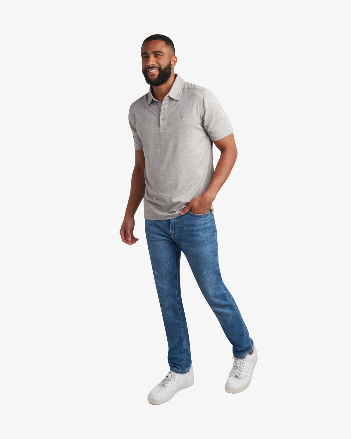 Men's Short Sleeve Jersey Polo - Heather Gray | Spyder Tops