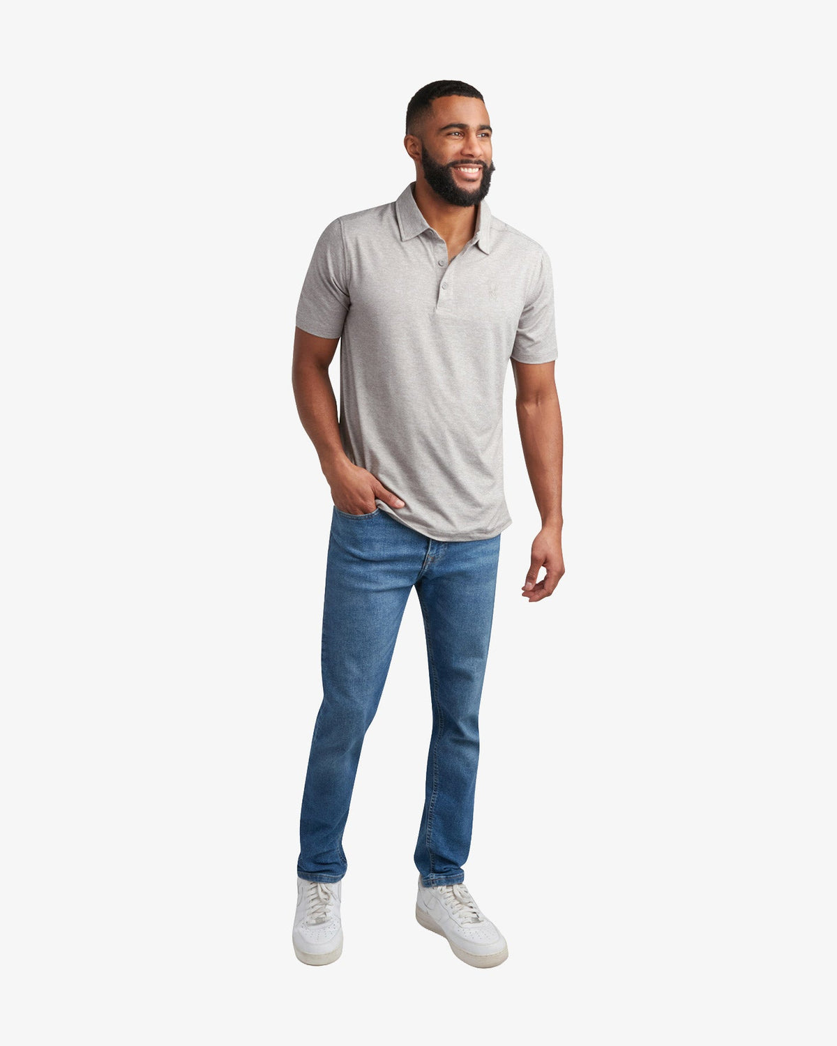 Men's Short Sleeve Jersey Polo - Heather Gray | Spyder Tops