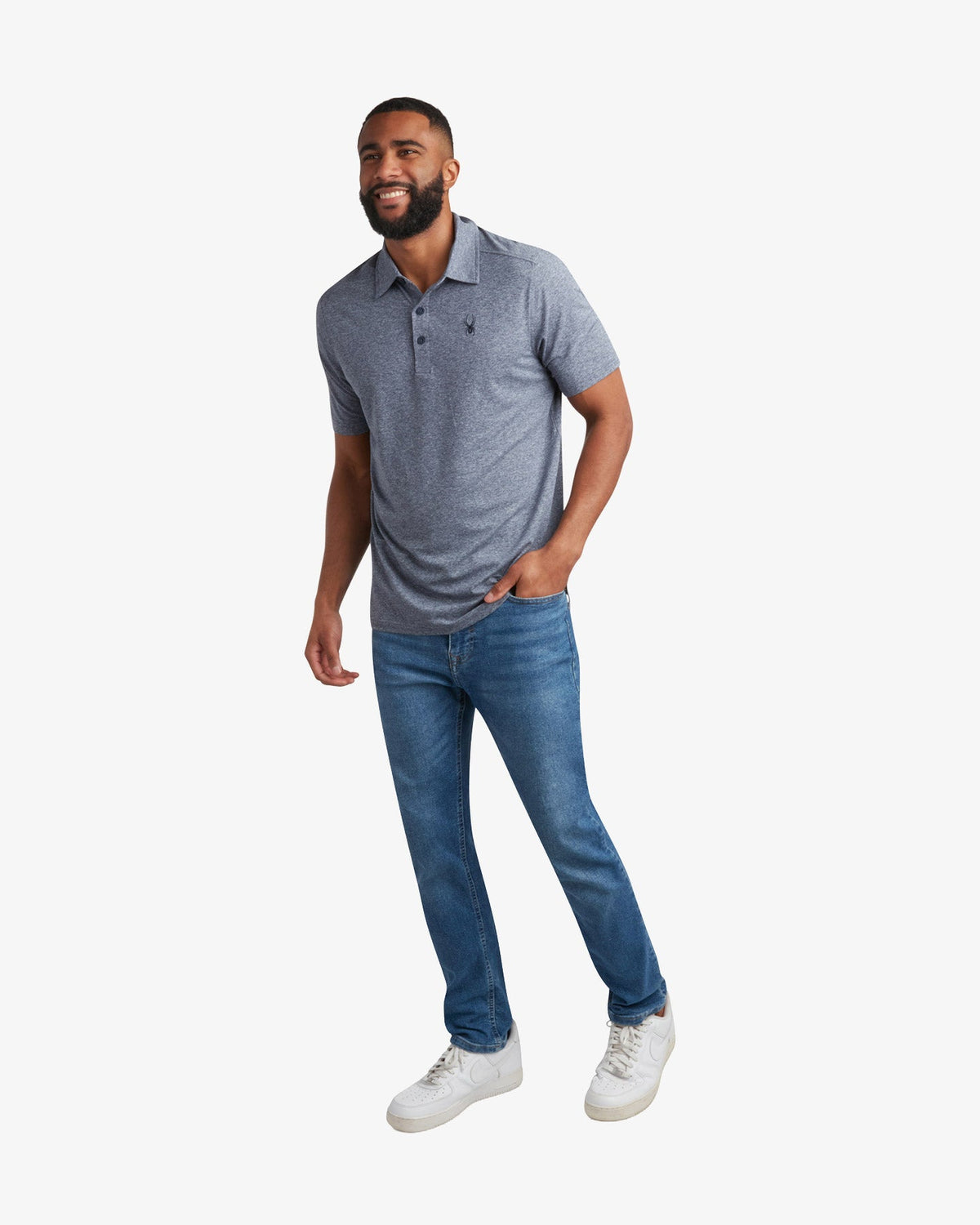 Men's Short Sleeve Jersey Polo - Navy | Spyder Tops
