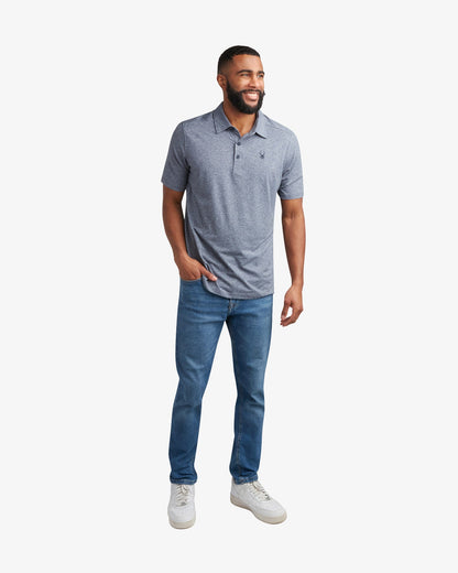 Men's Short Sleeve Jersey Polo - Navy | Spyder Tops