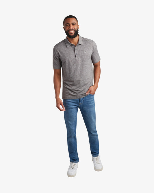 Men's Short Sleeve Jersey Polo - Charcoal | Spyder Tops