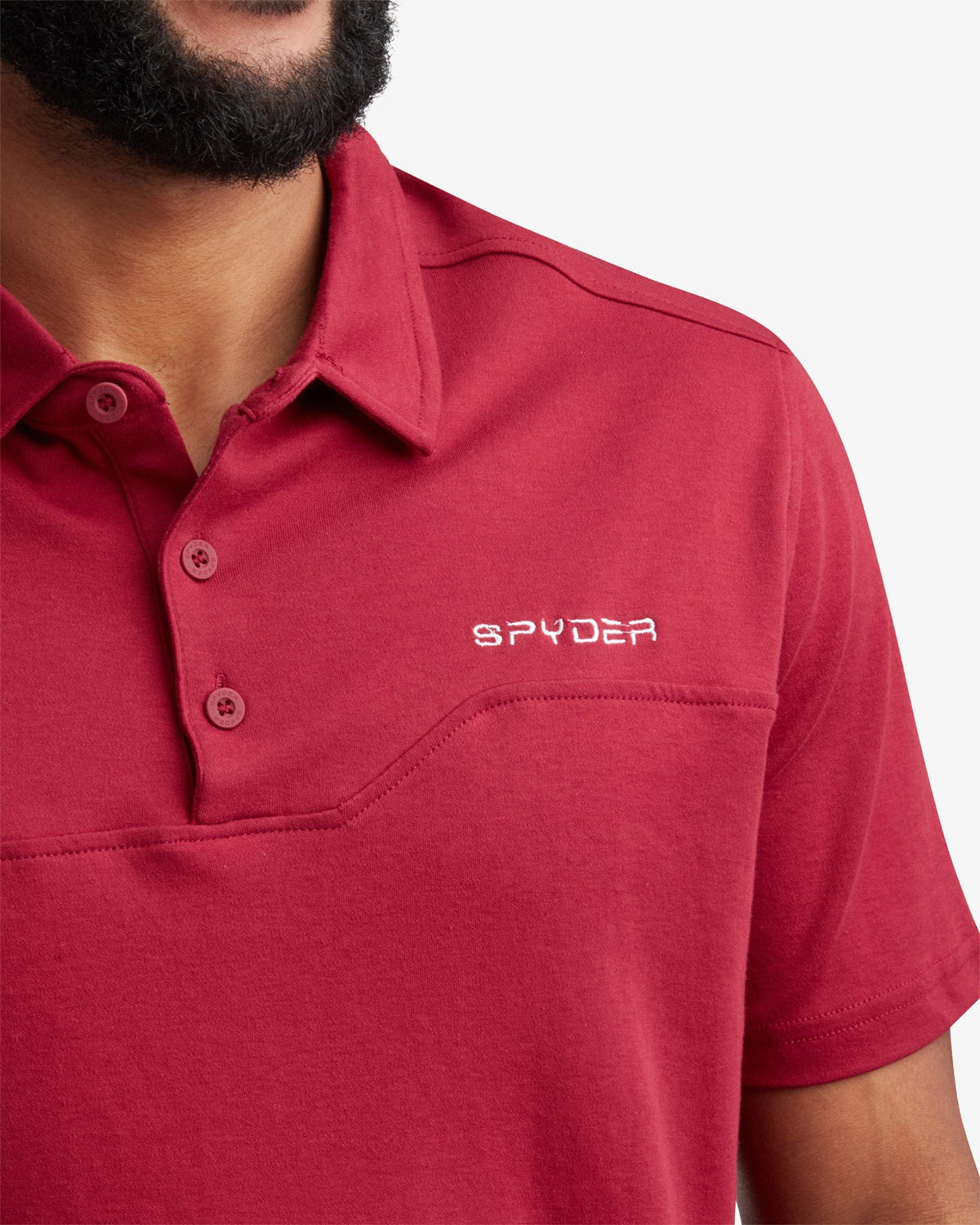 Men's Short Sleeve Interlock Polo - Redwood | Spyder Tops