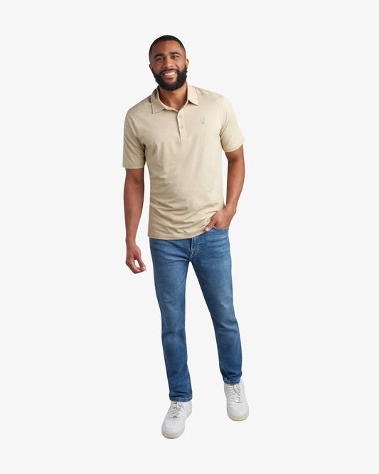 Men's Short Sleeve Jersey Polo - Stone | Spyder Tops
