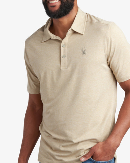 Men's Short Sleeve Jersey Polo - Stone | Spyder Tops