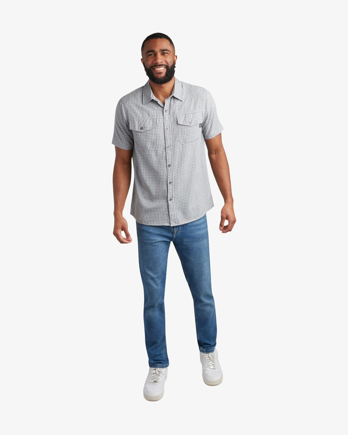 Men's Short Sleeve Check Polo - Gray | Spyder Tops