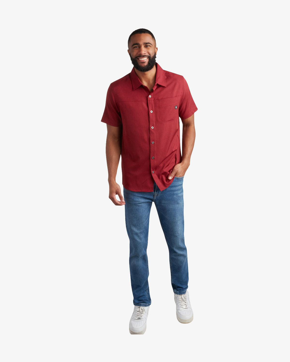 Men's Short Sleeve Mini Stripe Polo - Pomegranate | Spyder Tops