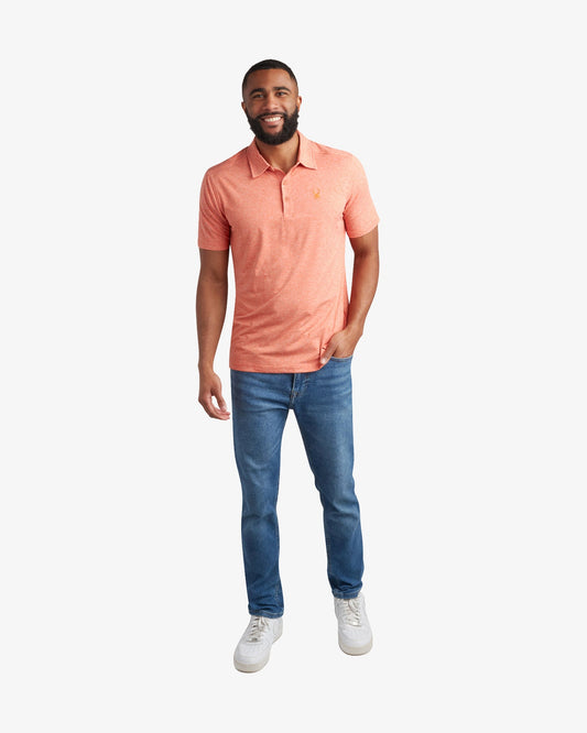 Men's Short Sleeve Jersey Polo - Burnt Orange | Spyder Tops