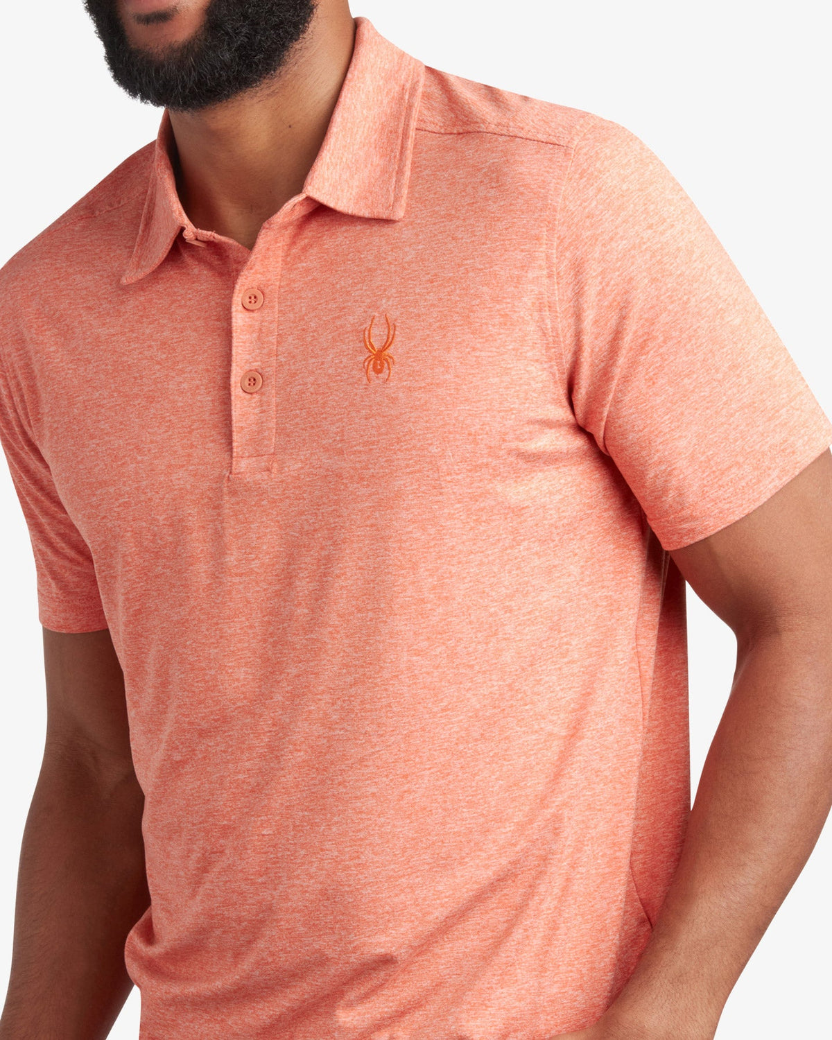 Men's Short Sleeve Jersey Polo - Burnt Orange | Spyder Tops