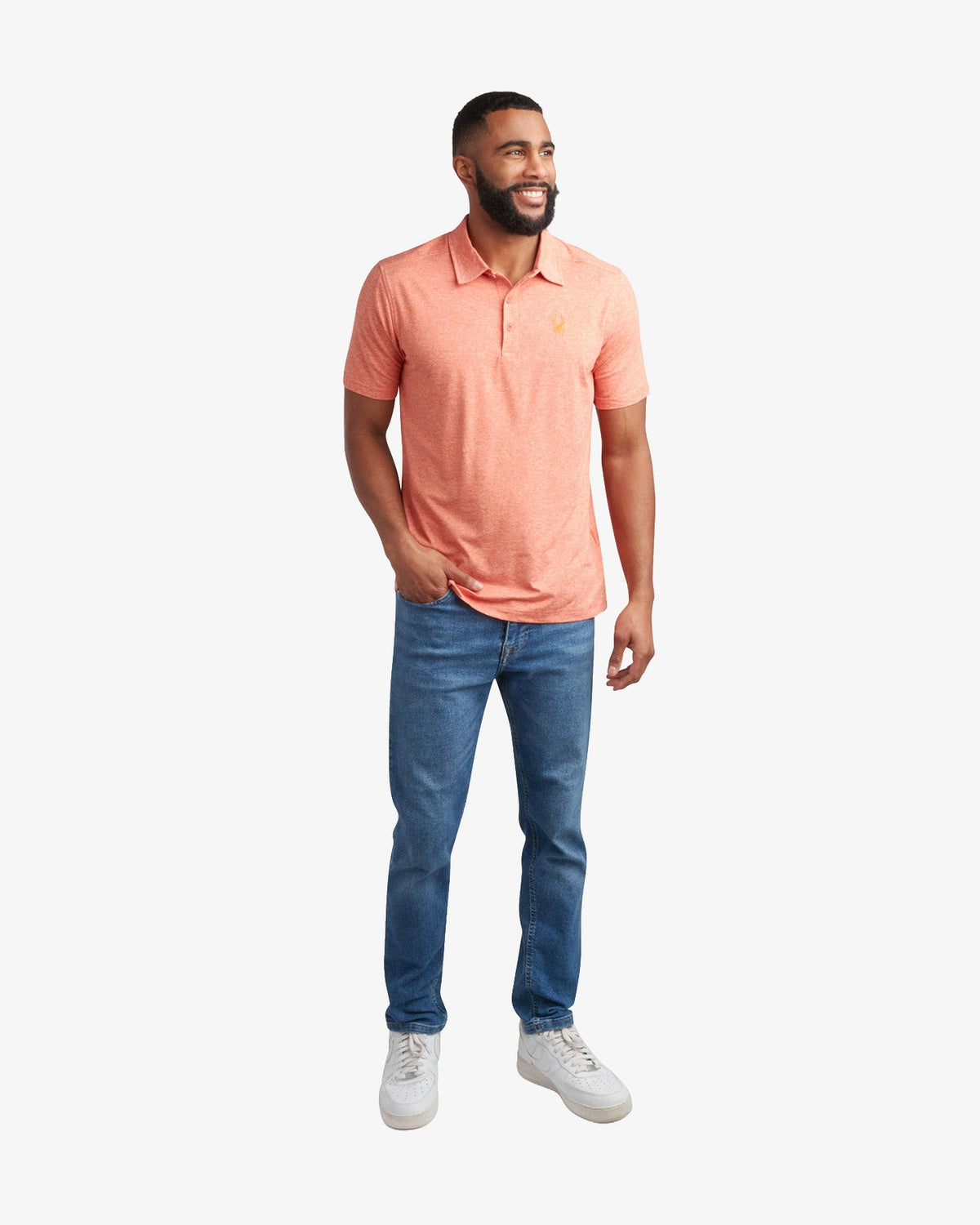 Men's Short Sleeve Jersey Polo - Burnt Orange | Spyder Tops