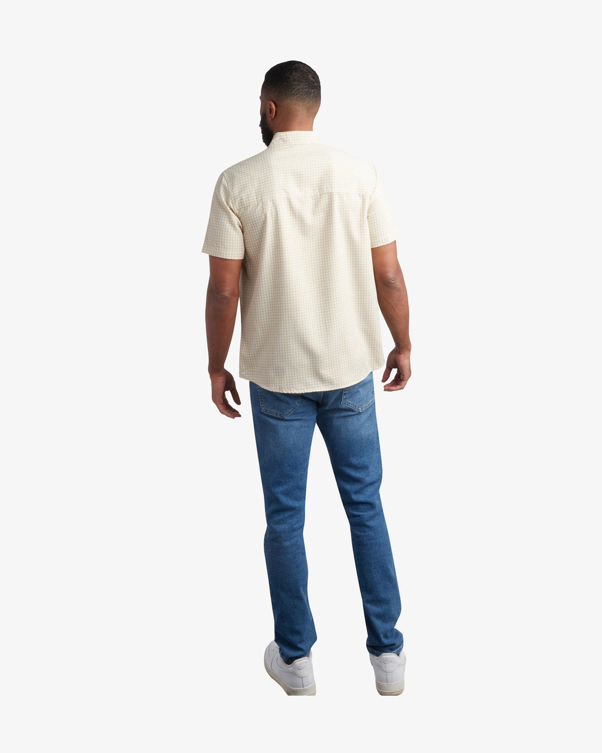 Mens Short Sleeve Mini Check Polo - Khaki | Spyder Tops