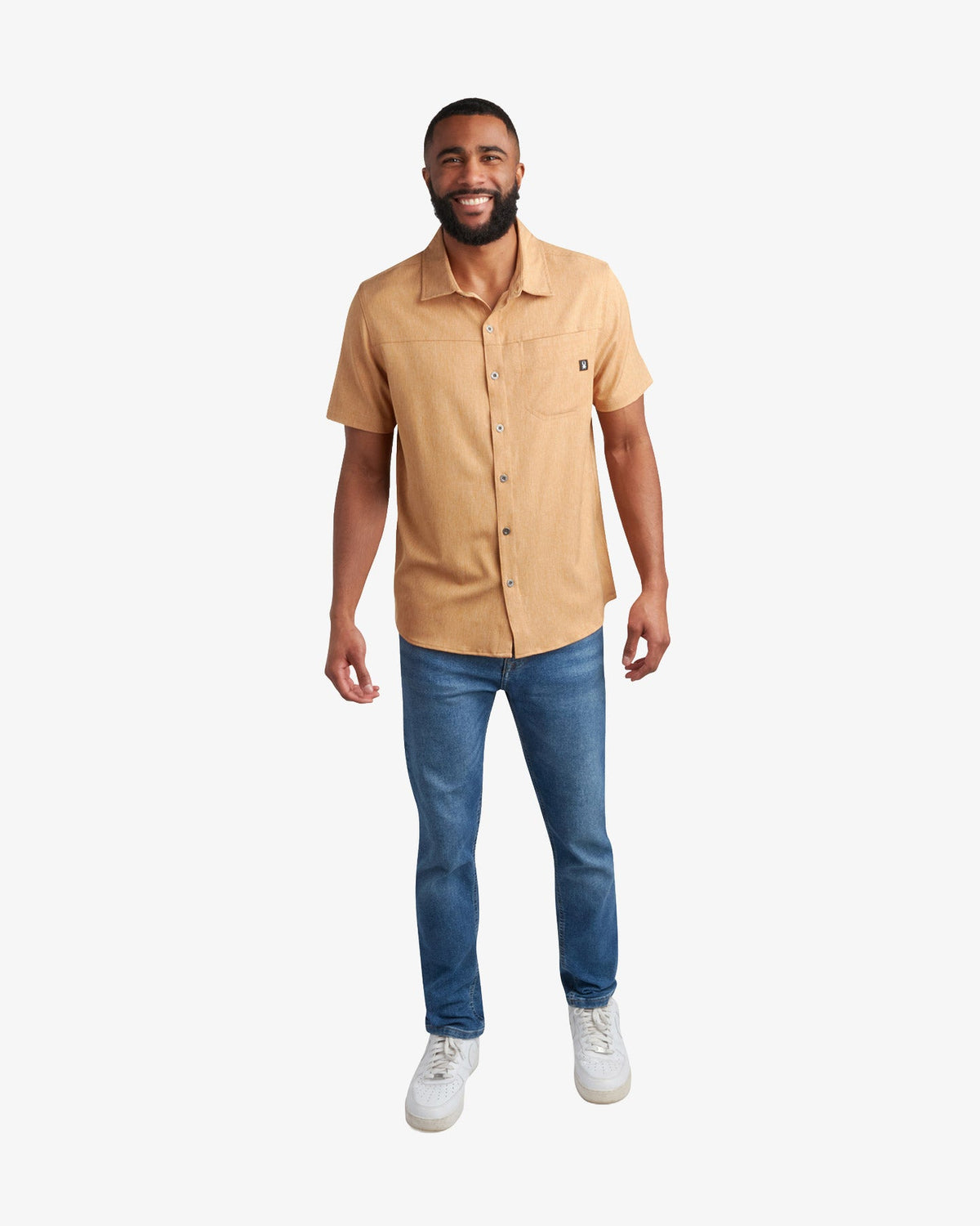 Men's Short Sleeve Mini Stripe Polo - Carmel | Spyder Tops