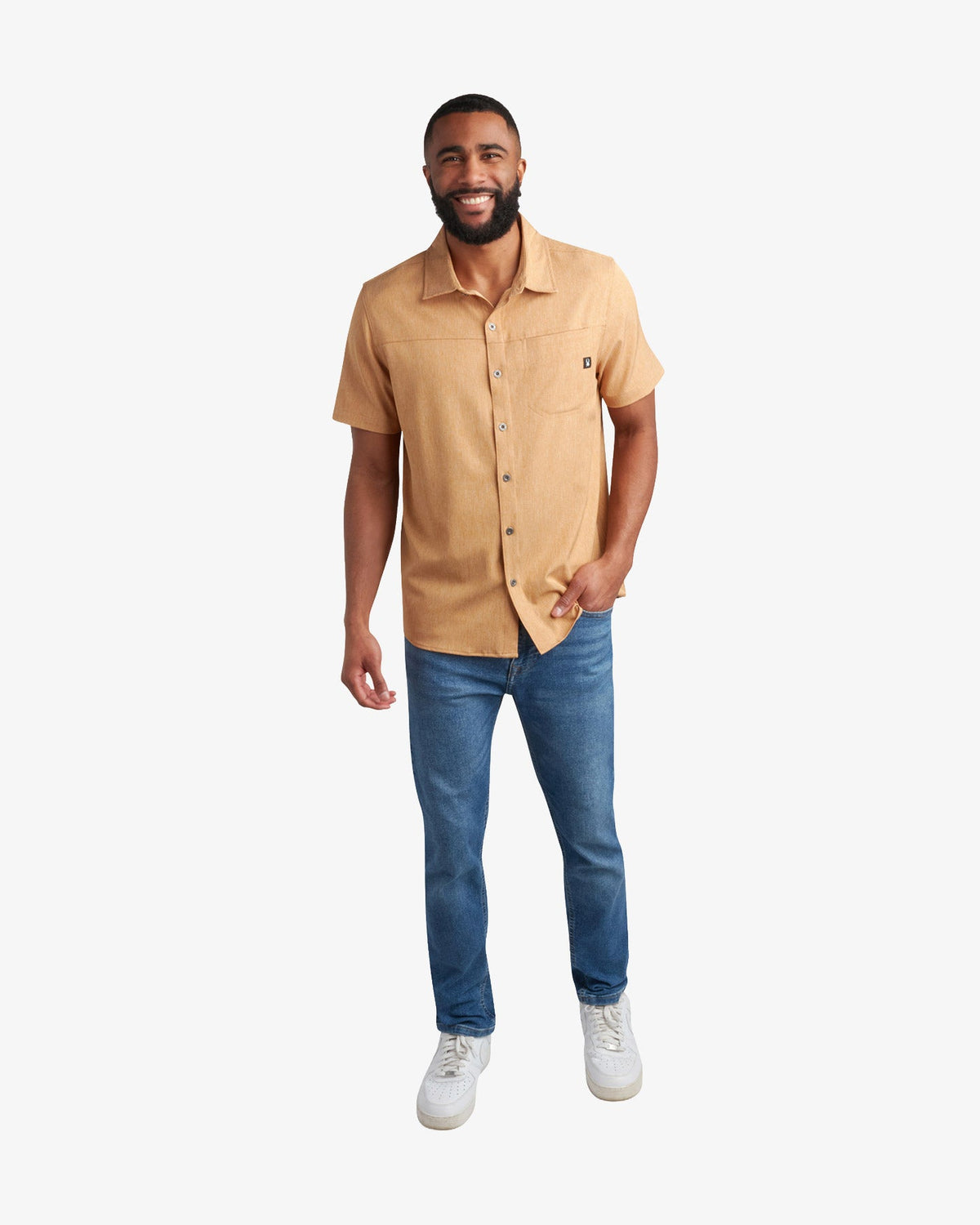 Men's Short Sleeve Mini Stripe Polo - Carmel | Spyder Tops