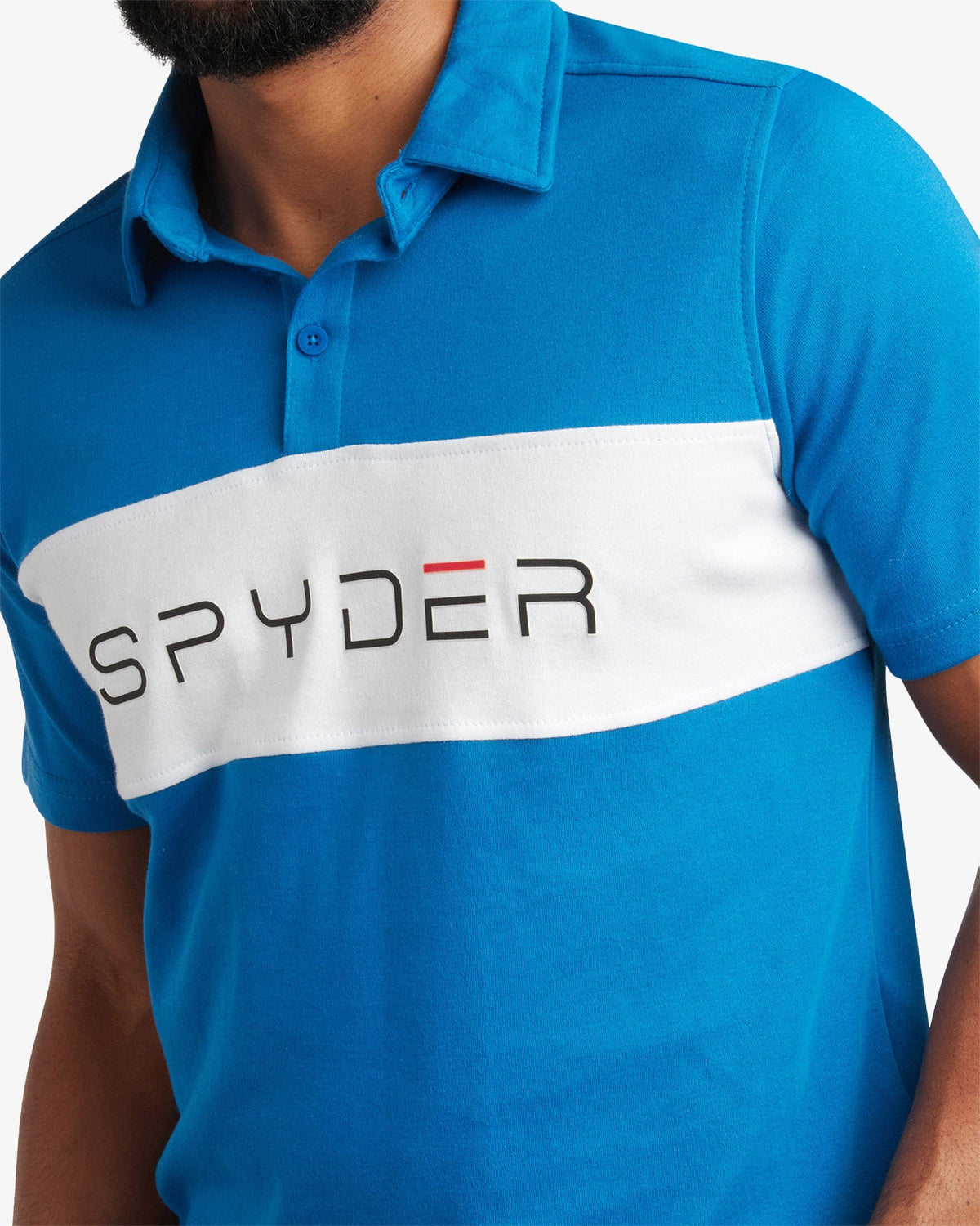 Men's Short Sleeve Color Block Polo - Cobalt | Spyder Tops