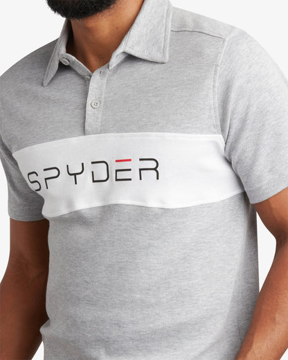 Men's Short Sleeve Color Block - Heather Gray | Spyder Tops