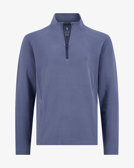 Men's Corduroy Quarter Zip - Midnight Blue | Spyder Sweatshirt